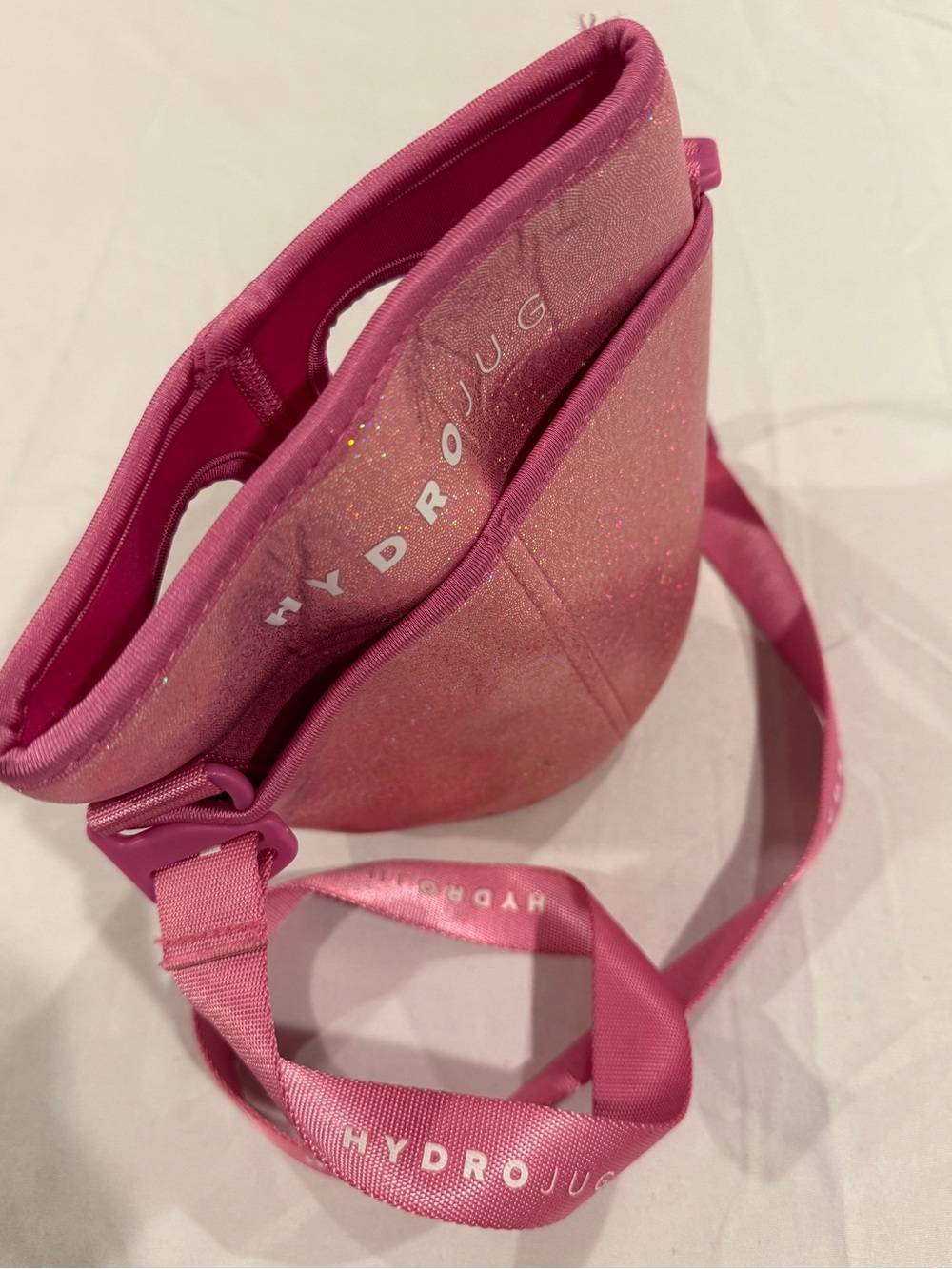 HydroJug Pro Sleeve Hot Pink Glitter Metallic Shimmer Barbiecore Crossbody Bag